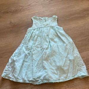 Light turquoise tank dress - little girls 4-5